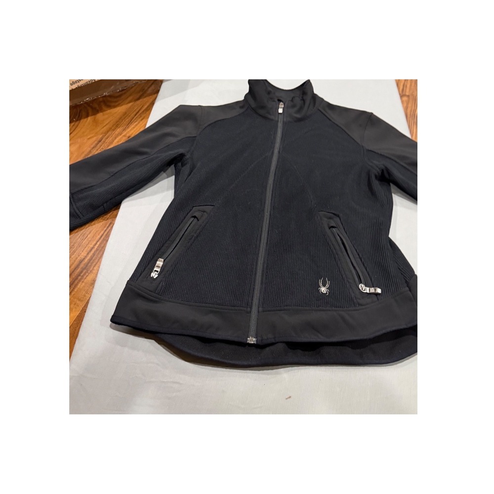 Gorpcore Womens Spyder Core Sweater Full Zip Jacket Large Black